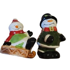 Kirklands Snowmen Salt & Pepper Shakers  2000 vintage